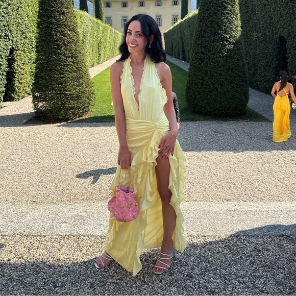 NBD Yellow High Low Dress - Picture 2 of 3